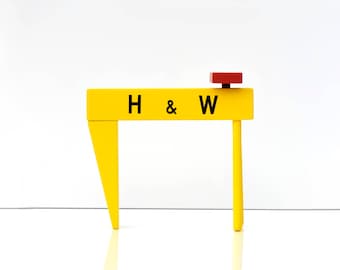 Belfast's H&W Crane Model Medium, Belfast gift, Belfast Souvenir, Harland and Wolff Crane, Yellow Crane,