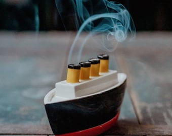 Titanic Incense Burner, Boat Burner, Irish Gift, Turf Incense Burner, Turf scent, Titanic Gift