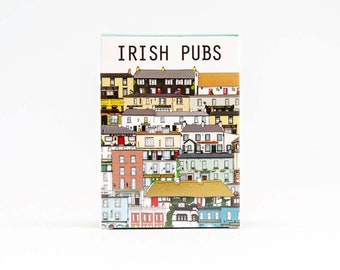 Karty do gry Irish Pub, Irish Pubs, Pomysł na irlandzki prezent, Ilustracje do pubów, Pamiątka irlandzka, Niepowtarzalny prezent, 52 różne ilustracje