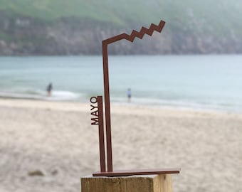 Mayo - Wild Atlantic Metal Model, Wild Atlantic Way, Wild Atlantic Way Souvenir, Irish Gift, Ireland Gift, Metal Ornament, High Quality