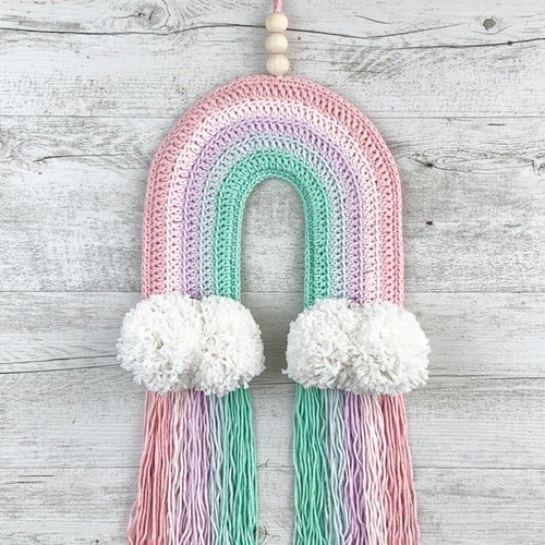 Rainbow Wall Hanging Crochet Pattern Etsy