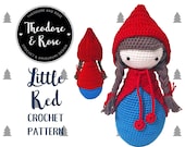 Little Red amigurumi crochet toy skittle doll PDF - PATTERN ONLY in English