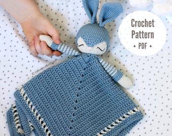 Briggs The Sleepy Bunny Lovey - Amigurumi Crochet Pattern (PDF Download) – ENGLISH ONLY