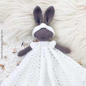 Bunny crochet lovey blanket Hattie The Bonnie Bunny security blanket Crochet Pattern PDF PATTERN ONLY image 6