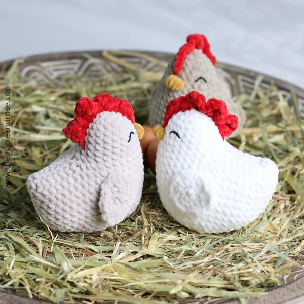 Low Sew Crochet Pattern | Miss Millie Chicken  | Plushie Hen |  PDF - Crochet PATTERN ONLY in English