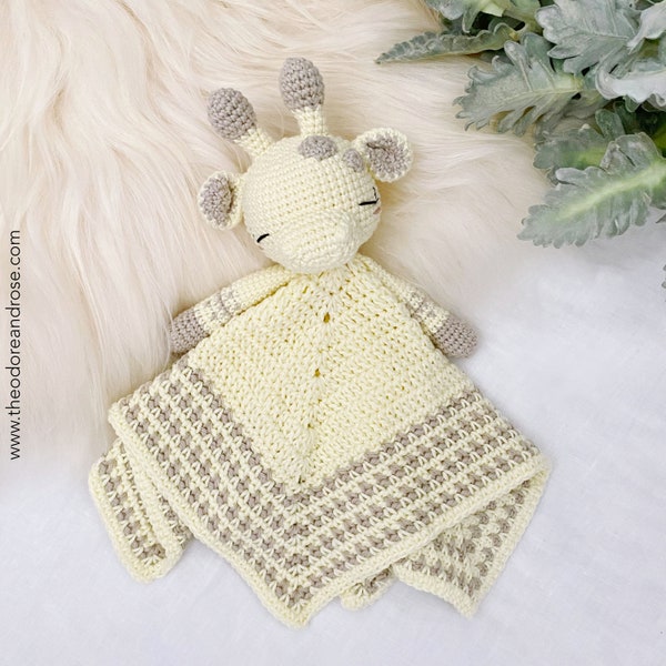 Giraffe Crochet Lovey | Juniper The Little Giraffe Lovey | PATTERN ONLY