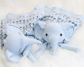 Elephant Crochet Lovey Blanket | Edward Elephant Lovey | Crochet pattern | PDF - PATTERN ONLY in English