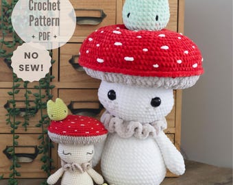 Mushie & Doug el Insecto – Patrón de amigurumi a crochet sin costuras (descarga en PDF) – Solo en inglés