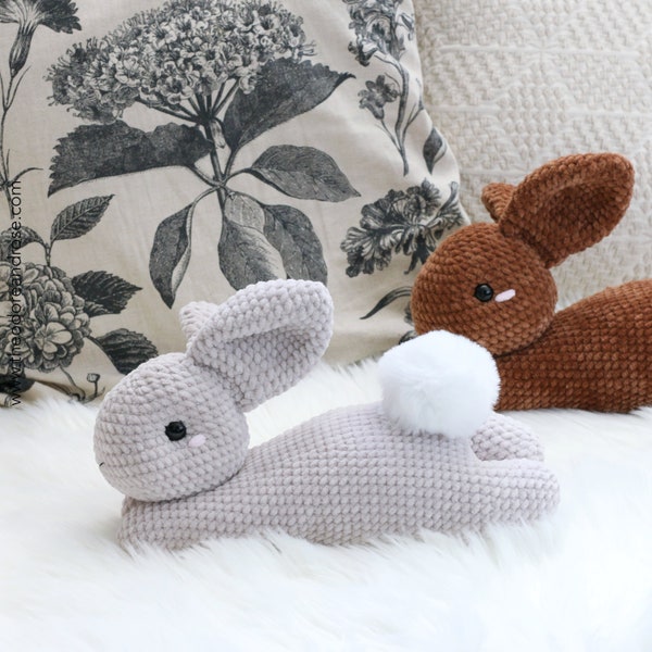 Plüschtier Hase Kaninchen | Low Sew Häkelanleitung | PDF - Häkelanleitung in Englisch