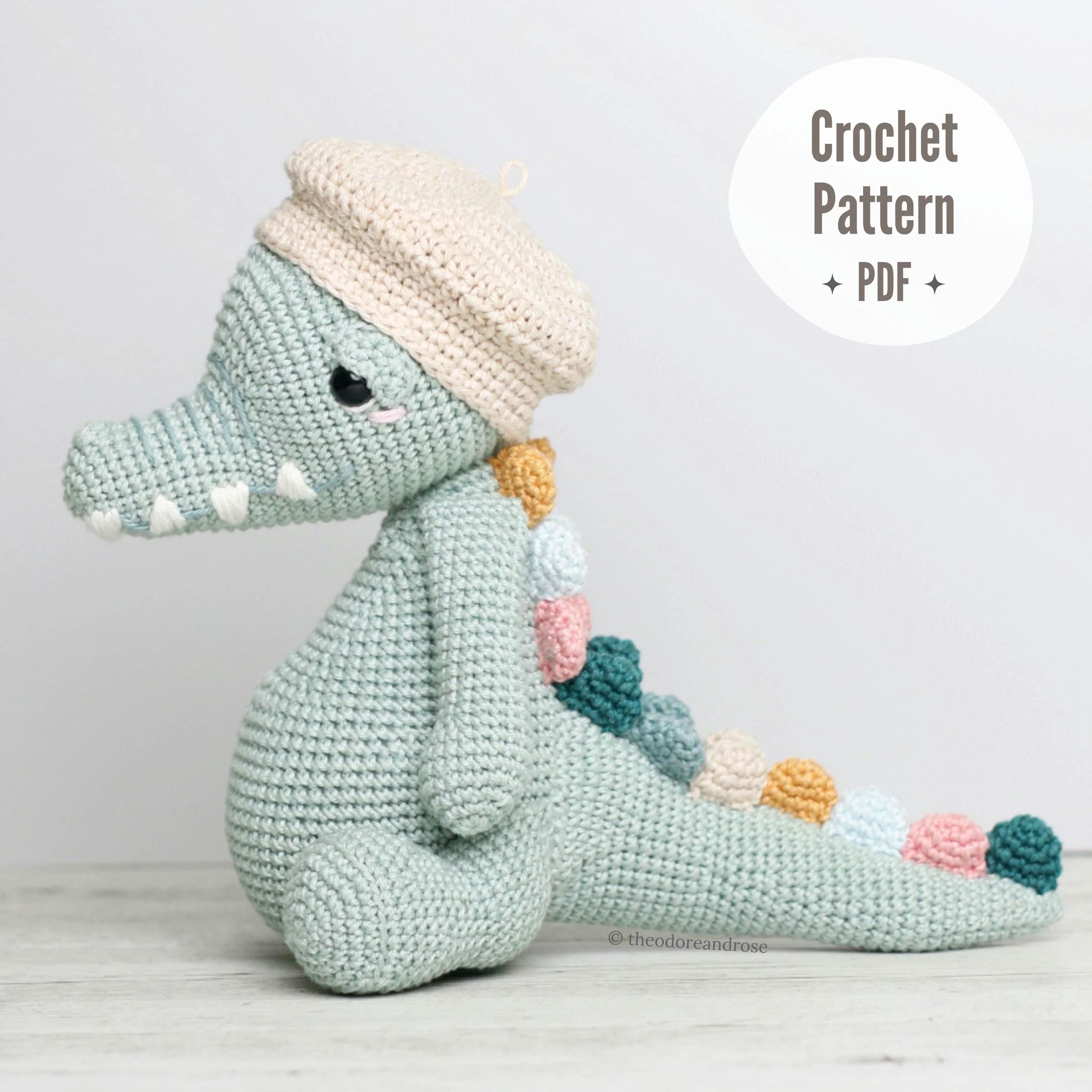 40 Alligator Crochet Patterns for Handmade Gifts, Nursery Decor, and Playful Amigurumi 40 Gus The Saltwater Crocodile