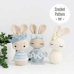 Muñecos Kokeshi de conejito – Patrón de amigurumi a crochet (descarga en PDF) – SOLO EN INGLÉS