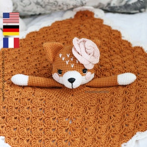 Fox crochet lovey blanket | Frankie The Little Fox security blanket | Crochet Pattern PDF | PATTERN ONLY