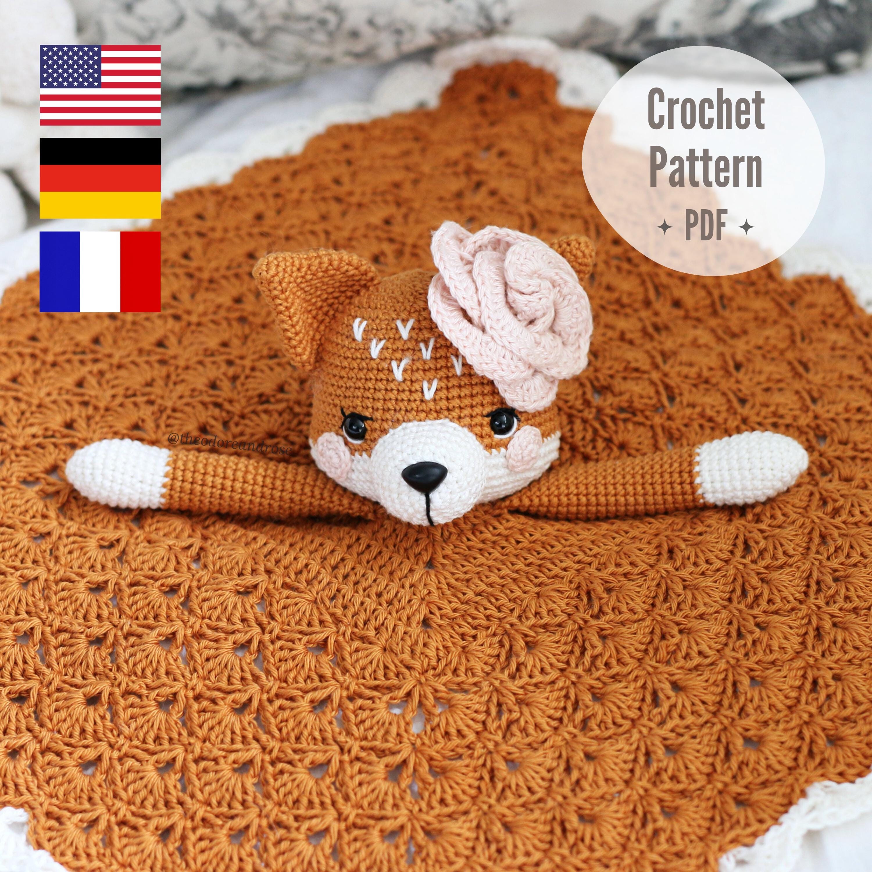Frankie The Little Fox Lovey - Amigurumi Crochet Pattern (PDF Download) – English, German and French