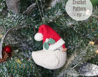Vischio - Decorazione natalizia a forma di pulcino - Schema per amigurumi all'uncinetto (download PDF) - SOLO IN INGLESE