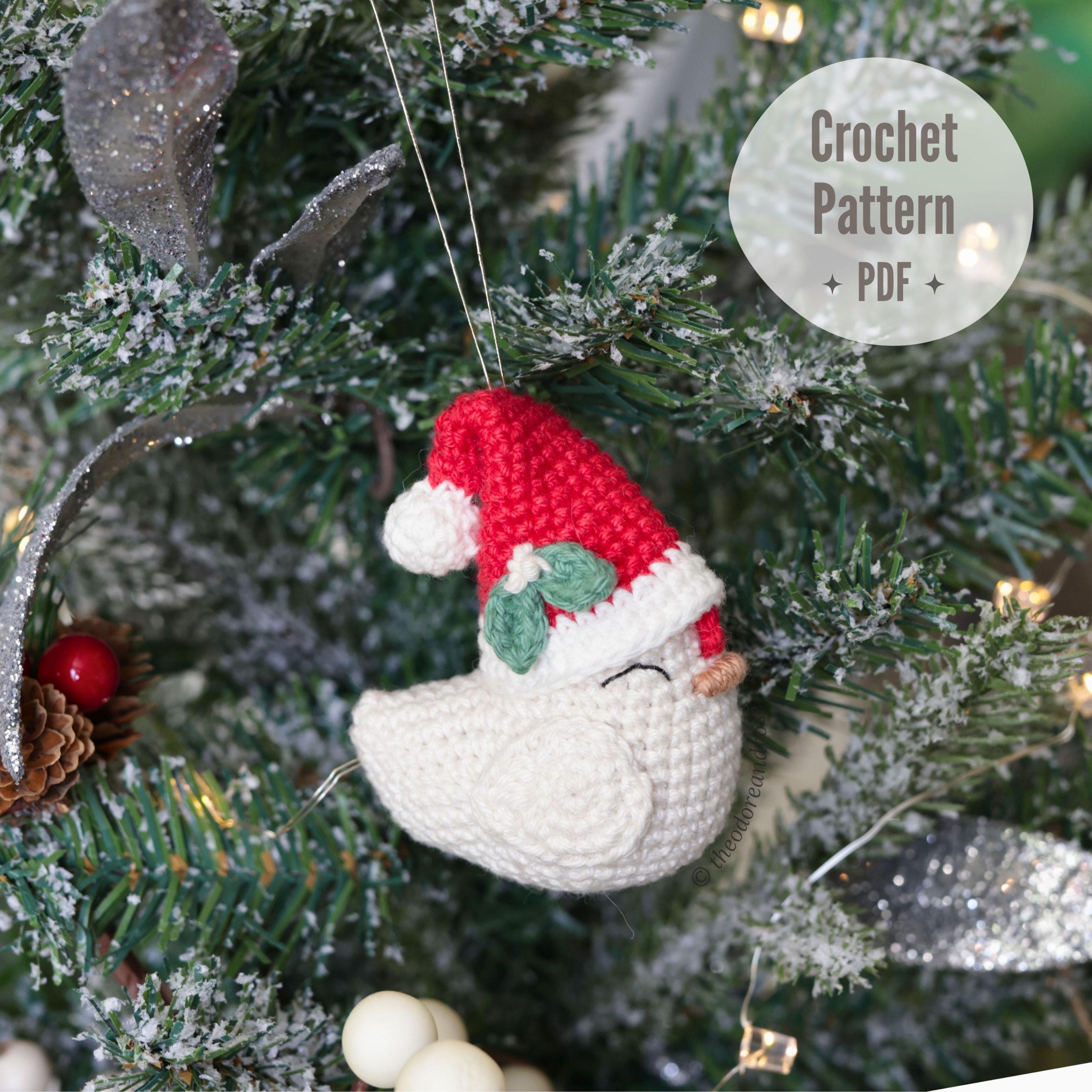 Mistletoe The Little Chicken Christmas Ornament - Amigurumi Crochet Pattern (PDF Download) – ENGLISH ONLY
