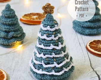 Christmas Tree Crochet Pattern | Christmas Crochet | Home Decor Pattern | Christmas Ornament | PDF - Crochet PATTERN ONLY in English