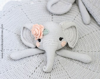 Elephant Crochet Lovey Blanket | Ellie Elephant Lovey | Crochet pattern | PDF - PATTERN ONLY in English