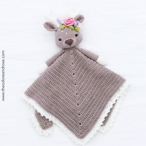 Deer crochet security blanket lovey Finley The Little Fawn Crochet Pattern PDF PATTERN in English image 3