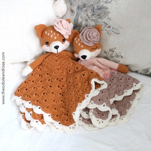 Fox crochet lovey blanket Frankie The Little Fox security blanket Crochet Pattern PDF PATTERN ONLY image 7