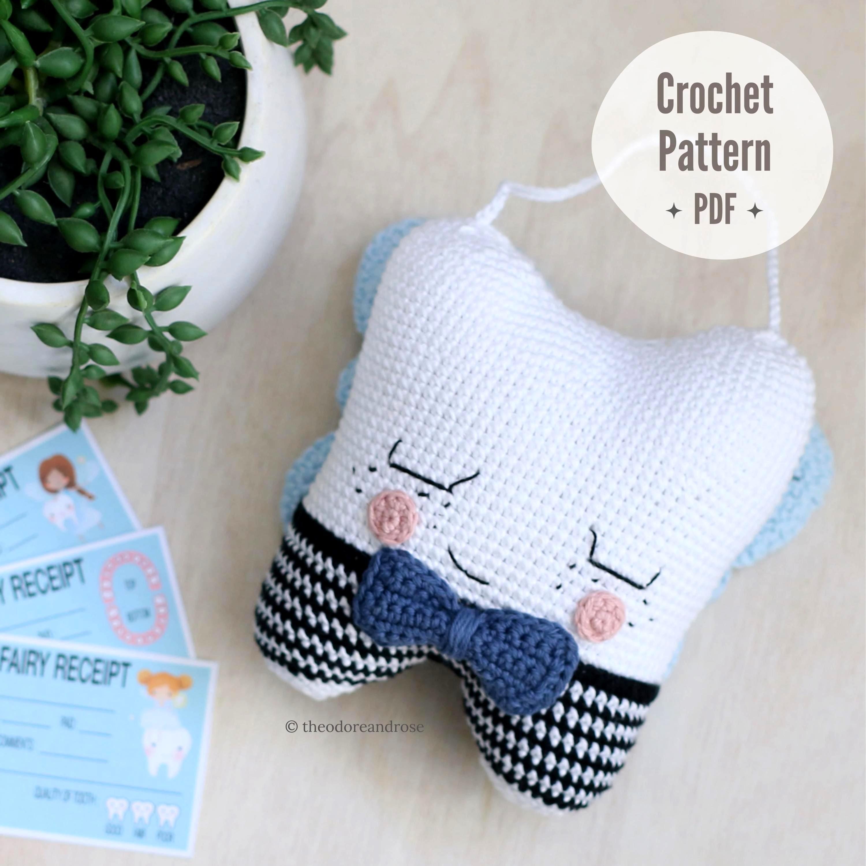 35 Tooth Crochet Pattern: Unlock Your Creativity with Fun Dental Designs 30 Little Gentleman Tooth Fairy Pillow