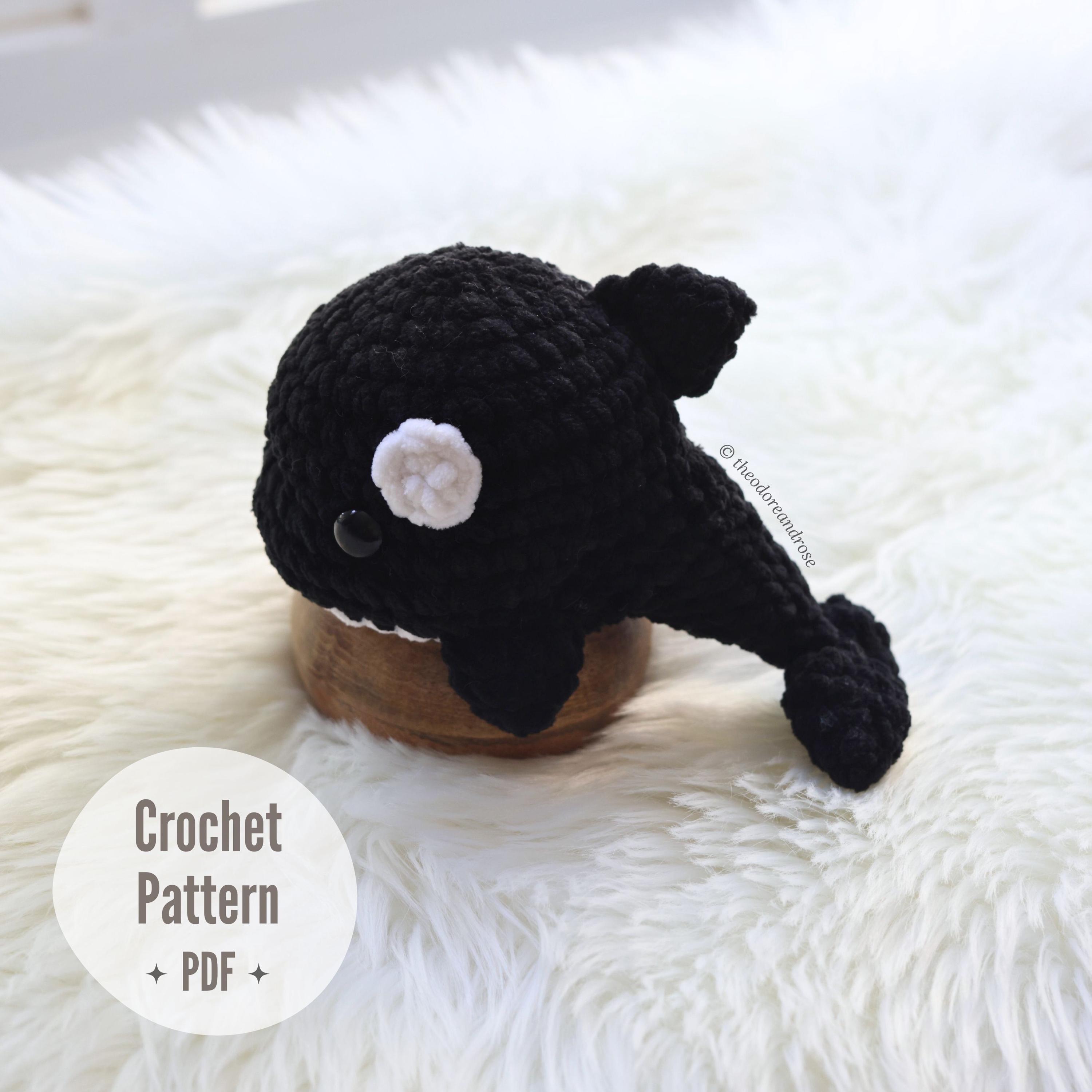40 Dolphin Crochet Patterns for Ocean-Inspired Amigurumi, Gifts, and Nursery Decor 39 Chubby Baby Orca and Dolphin Plushie Crochet