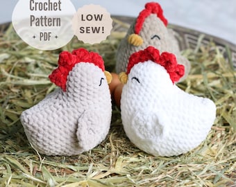 Miss Millie Chicken Crochet Pattern PDF  | Cottage Core Crochet Chicken |  DIY Tutorial in English
