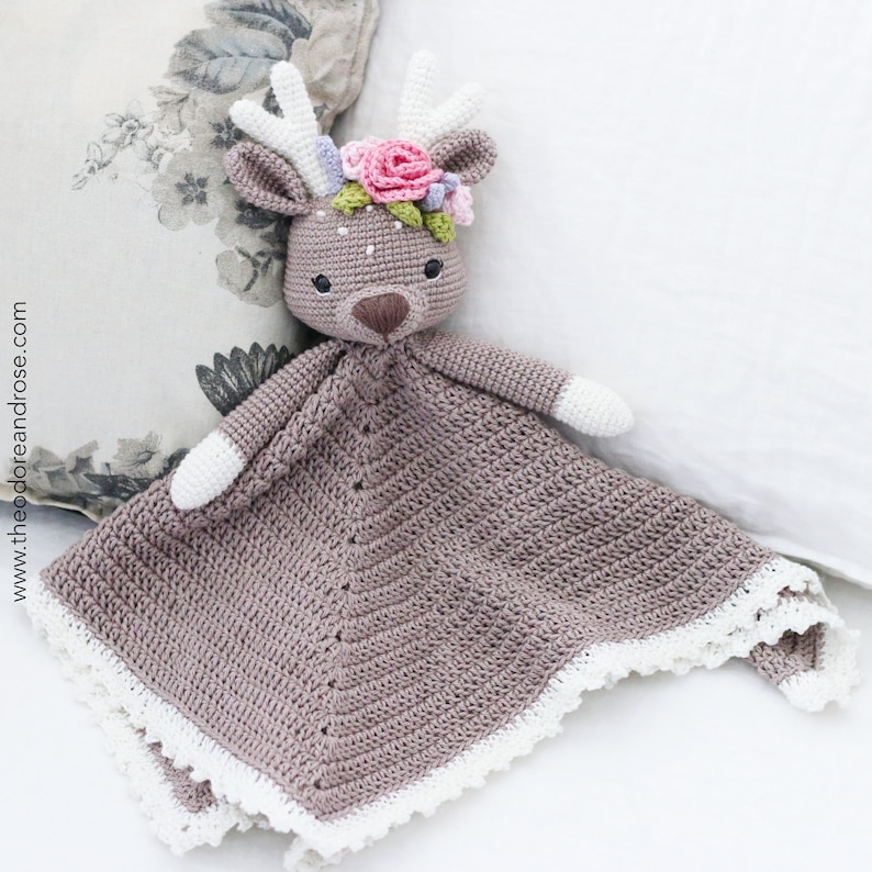 Deer crochet security blanket lovey Finley The Little Fawn Crochet Pattern PDF PATTERN in English image 8