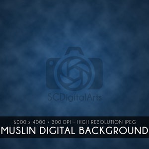 Indigo Blue • Muslin-inspired Digital Background