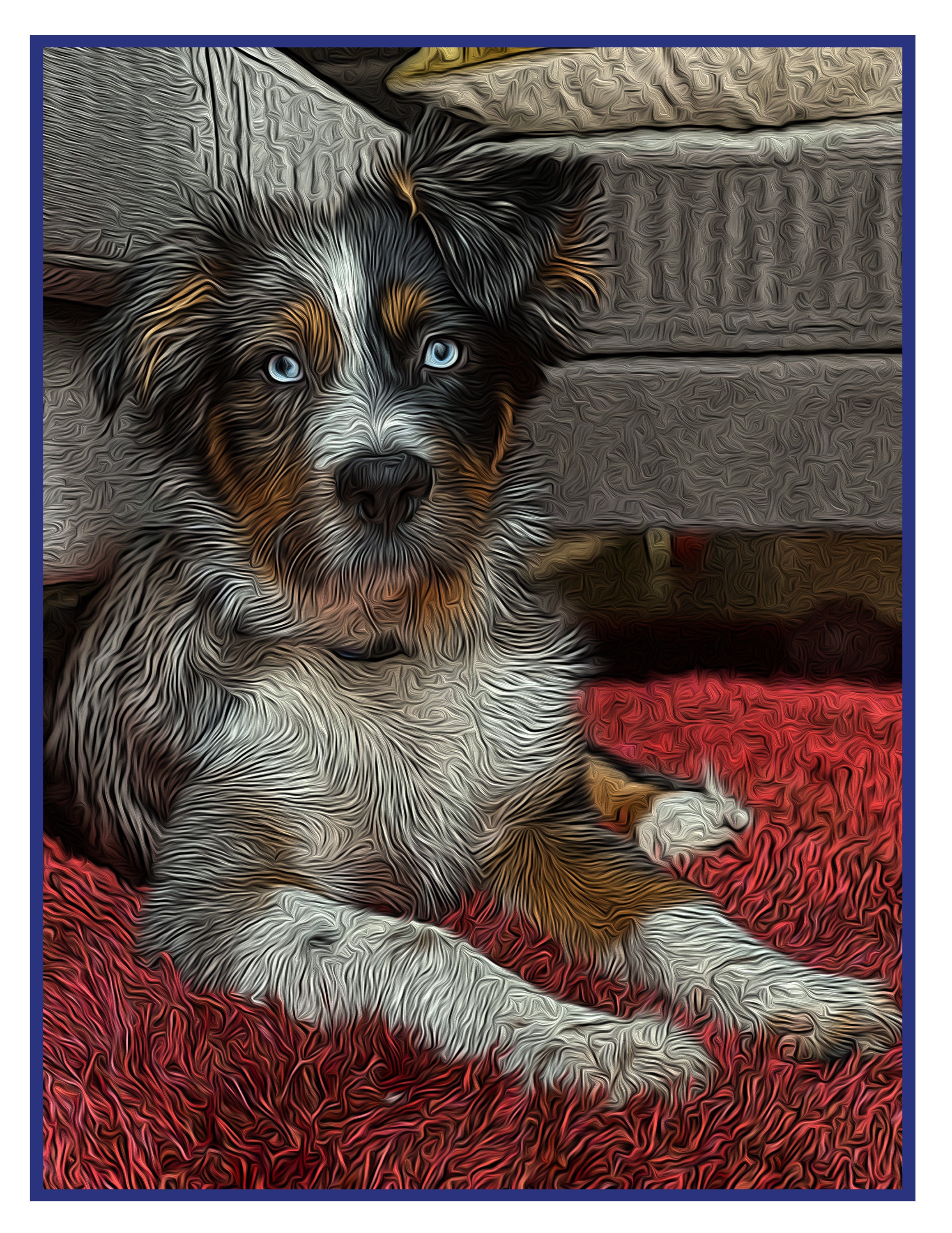 Turn A Picture Of Your Dog Into Artwork Pet Digital Oil Art Etsy
