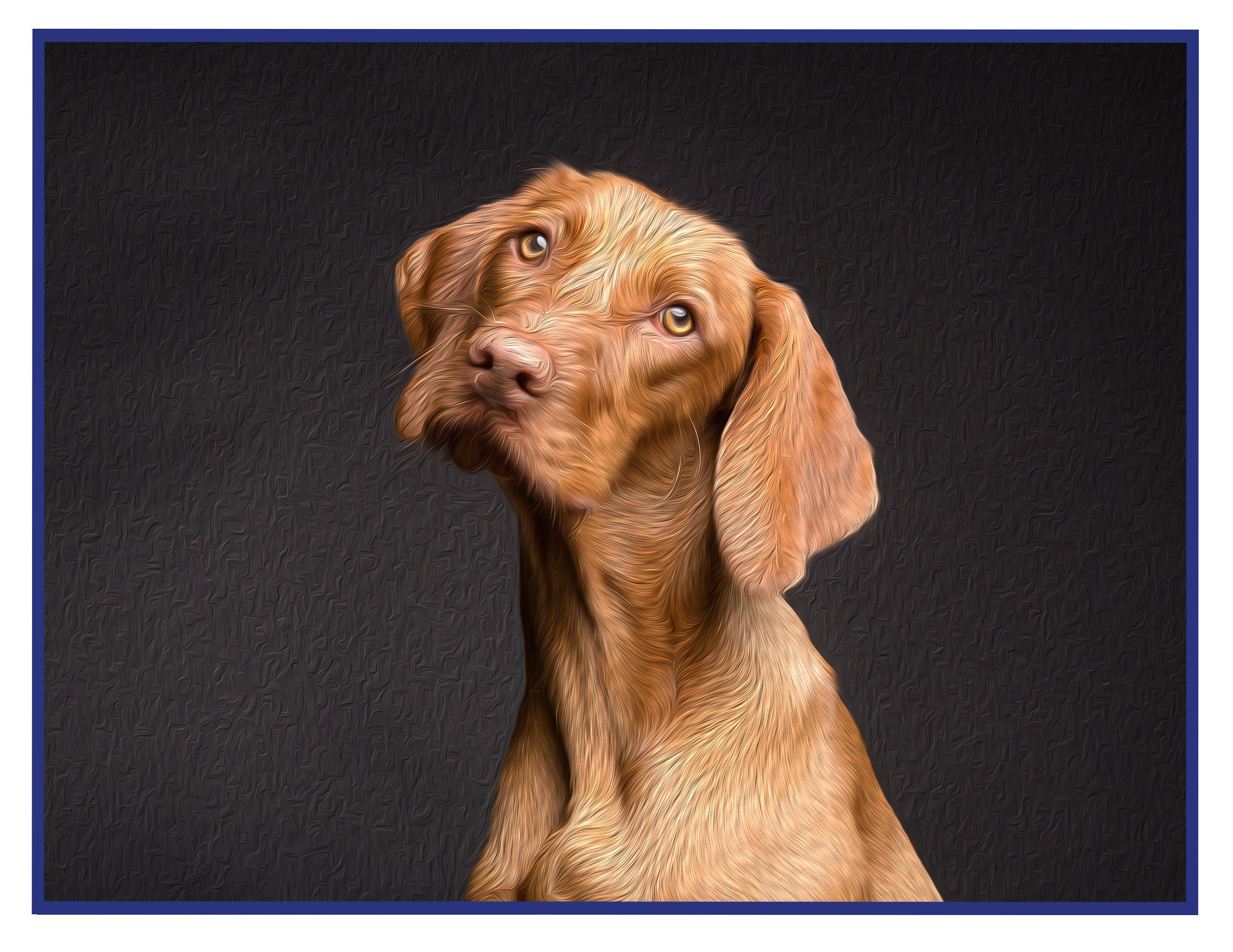 Turn A Picture Of Your Dog Into Artwork Pet Digital Oil Art Etsy