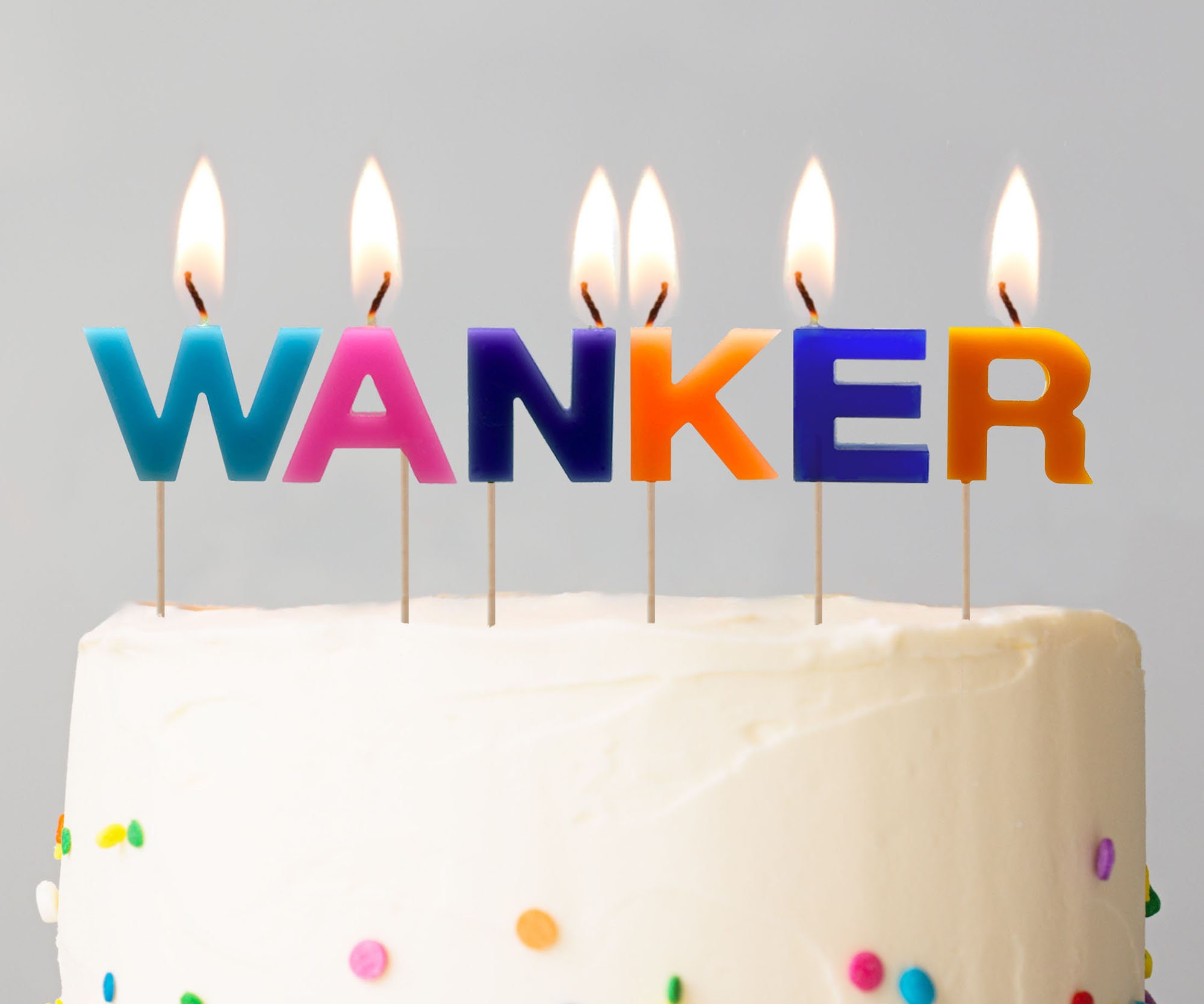 Wanker Funny Birthday Candles Letter Candles Cake Toppers Etsy