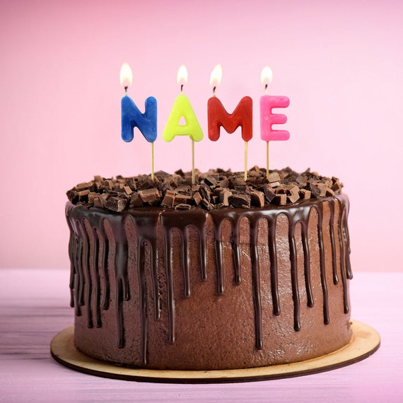 bougie d anniversaire personnalisé Bougies D Anniversaire Personnalisees Bougies Etsy bougie d anniversaire personnalisé