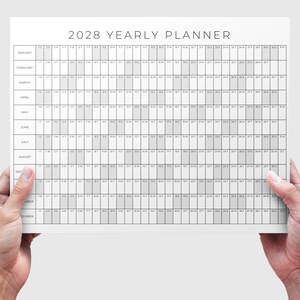 2024 | 2025 | 2026 | 2027 | 2028 Year Planner Printable | Yearly Planning Calendar | Calendar Poster |Digital Calendar | Calendar | Planner image 3