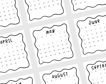 Mini calendario 2026, piccolo calendario 2026 stampabile, calendario minimalista 2026, calendario quadrato 3 x 3 pollici, calendario tascabile 2026, calendario da scrivania fai da te