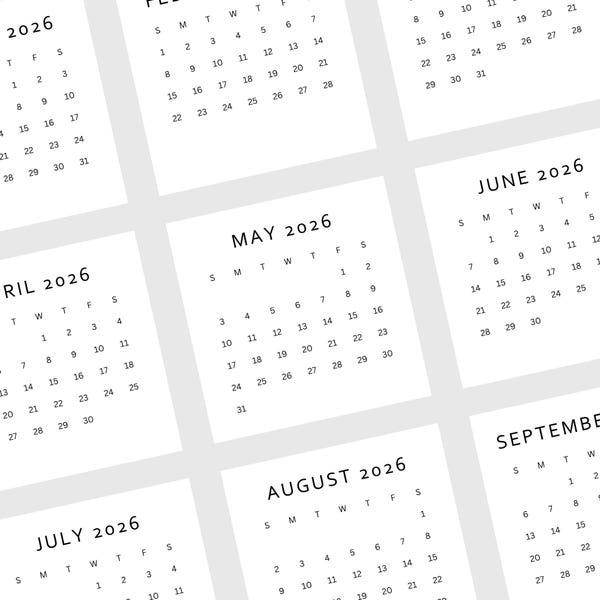 Small Desk Calendar 2026 Etsy