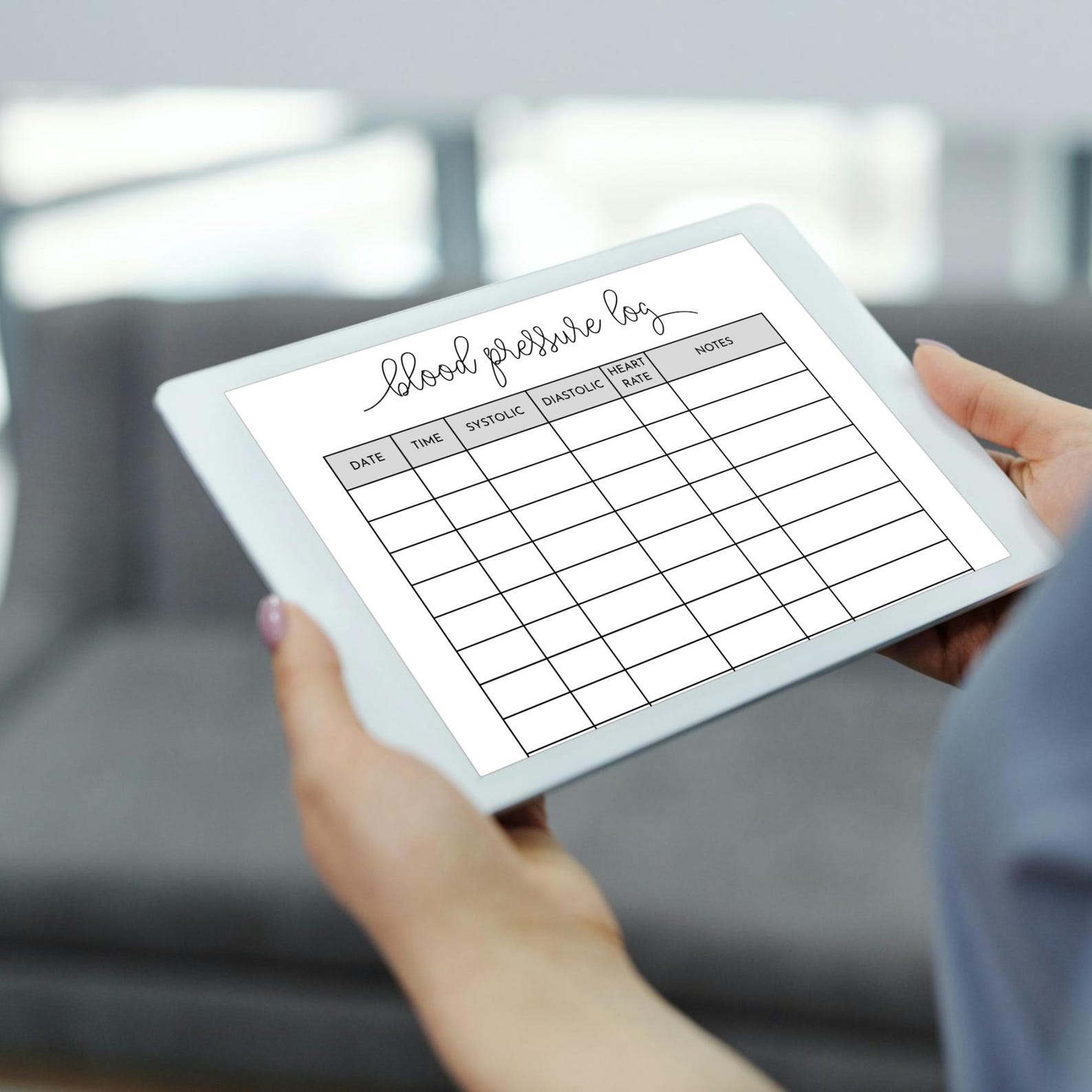 Blood Pressure Log Printable - Instant Download, Medical Tracker, Blood ...