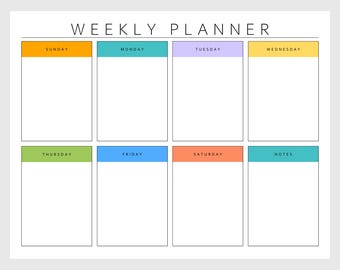 Tygodniowy planer ADHD do druku, tygodniowy harmonogram dla dzieci, lista zadań dla rodziny, szablon harmonogramu dla nauczyciela, tygodniowy kalendarz do nauki w domu, który można umieścić w lodówce