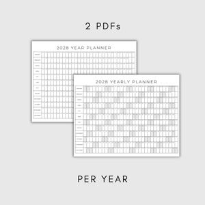 2024 | 2025 | 2026 | 2027 | 2028 Year Planner Printable | Yearly Planning Calendar | Calendar Poster |Digital Calendar | Calendar | Planner image 2