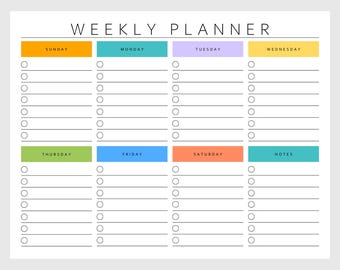 Tygodniowy planer ADHD do druku, tygodniowy harmonogram dla dzieci, lista zadań dla rodziny, szablon harmonogramu dla nauczyciela, tygodniowy kalendarz do nauki w domu, który można umieścić w lodówce