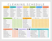EDITABLE Cleaning Planner, Cleaning Checklist, Schedule, ADHD Cleaning Planner, Household Chores Chart, Digital Download PDF, Colorful