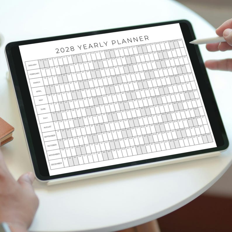 2024 | 2025 | 2026 | 2027 | 2028 Year Planner Printable | Yearly Planning Calendar | Calendar Poster |Digital Calendar | Calendar | Planner image 8