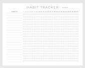 Monthly Habit Tracker Printable Landscape, Habit Tracker Template, Routine Tracker, 30 Day Habit Challenge, A4/Letter, Instant Download