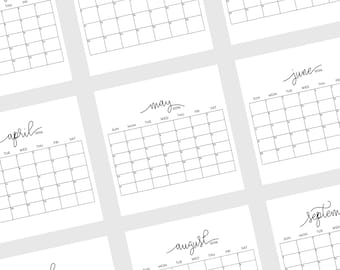 Mini Planner 2026 3 x 3 pollici Mini Calendario 2026 Mensile Planner 3x3 Inserto PDF stampabile Elegante Mini Planner 2026 Card Calendario 2026 Cards