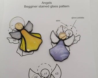 Stained Glass Angel Etsy