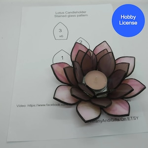 Glaslot Lotus Kerzenhalter Muster: Zen Decor (PDF Pattern)