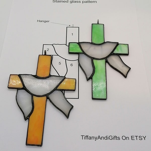 Stained Glass Cross Etsy