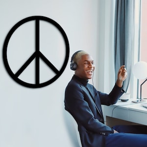 Wood Peace Sign Wall Art: Hippie Home Decor