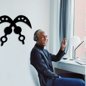 AKOFENA Wood Wall Decor: Adinkra African Symbol