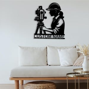 Art mural en bois d'ingénieur géomètre personnalisé, topographie artistique de montagne, décorations de bureau personnalisées, ingénieur géomètre personnalisé, géomètre,
