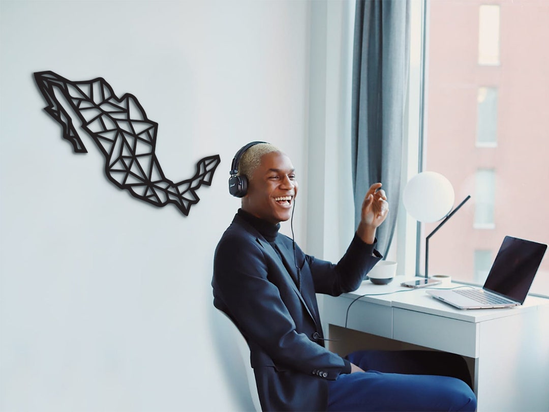 Mexican Map Gift Mexico Map Decor Living Office Wall Decor Etsy